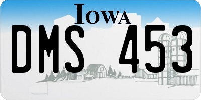 IA license plate DMS453