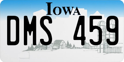 IA license plate DMS459