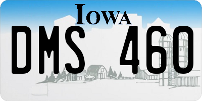 IA license plate DMS460