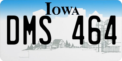 IA license plate DMS464