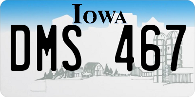 IA license plate DMS467