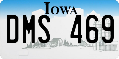 IA license plate DMS469
