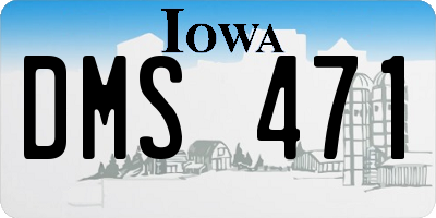 IA license plate DMS471