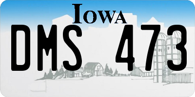IA license plate DMS473