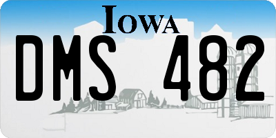 IA license plate DMS482