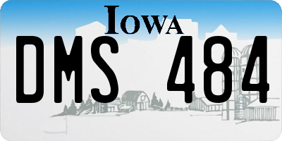 IA license plate DMS484