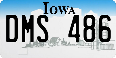 IA license plate DMS486
