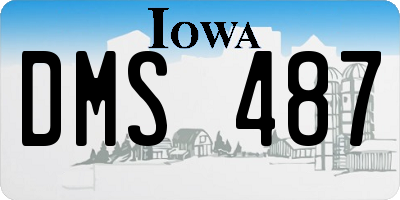 IA license plate DMS487