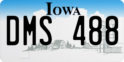 IA license plate DMS488