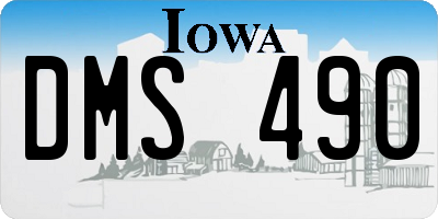 IA license plate DMS490
