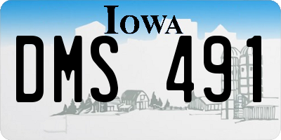 IA license plate DMS491