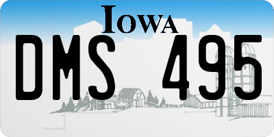 IA license plate DMS495