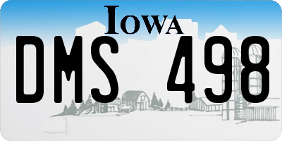 IA license plate DMS498