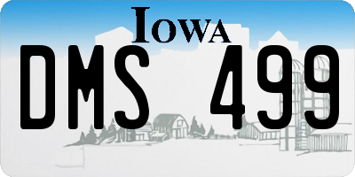 IA license plate DMS499