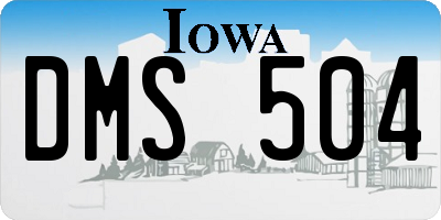 IA license plate DMS504