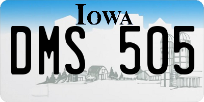 IA license plate DMS505