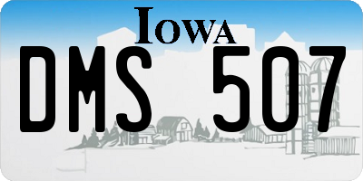 IA license plate DMS507