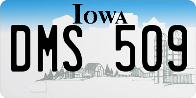 IA license plate DMS509