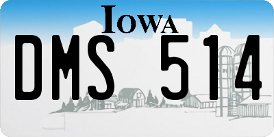 IA license plate DMS514