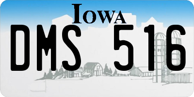 IA license plate DMS516