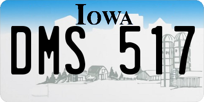IA license plate DMS517