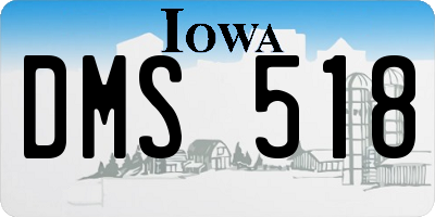IA license plate DMS518
