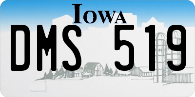 IA license plate DMS519