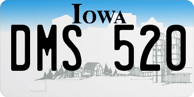 IA license plate DMS520