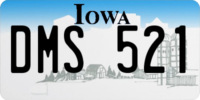 IA license plate DMS521