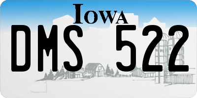 IA license plate DMS522