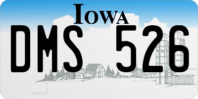 IA license plate DMS526