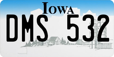 IA license plate DMS532