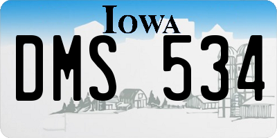 IA license plate DMS534