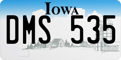 IA license plate DMS535