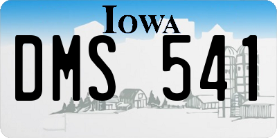 IA license plate DMS541