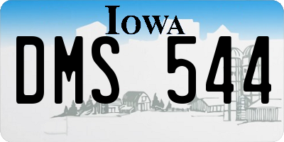 IA license plate DMS544
