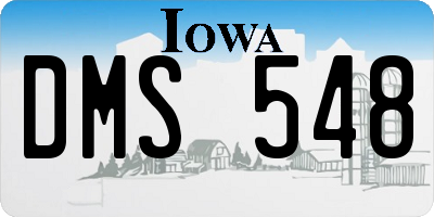 IA license plate DMS548