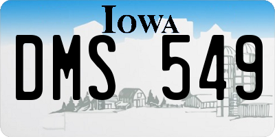 IA license plate DMS549