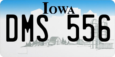 IA license plate DMS556