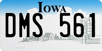 IA license plate DMS561