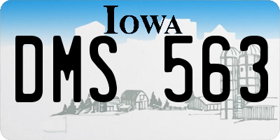 IA license plate DMS563