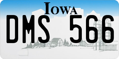 IA license plate DMS566