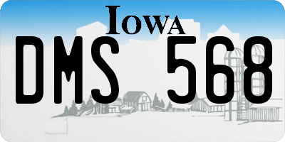 IA license plate DMS568