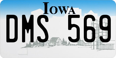 IA license plate DMS569