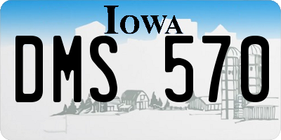 IA license plate DMS570