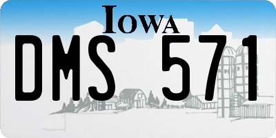IA license plate DMS571
