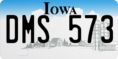 IA license plate DMS573