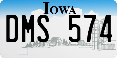 IA license plate DMS574