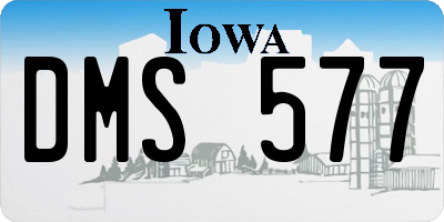IA license plate DMS577