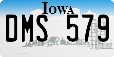IA license plate DMS579